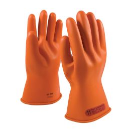 Class 0 Rubber Insulating Glove with Straight Cuff - 11", Orange, 10 147-0-11/10