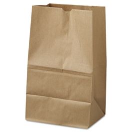 Grocery Paper Bags, 20# Squat Size, 40# Basis Weight, 8.13" x 5.88" x 12.5", Kraft, 500/Bundle