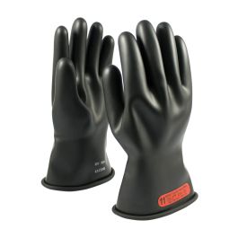 Class 0 Rubber Insulating Glove with Straight Cuff - 11", Black, 10 150-0-11/10