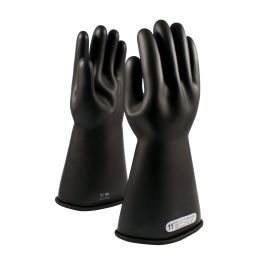 Class 1 Rubber Insulating Glove with Straight Cuff - 14", Black, 10 150-1-14/10