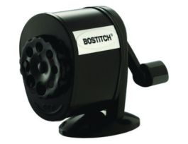 Metal Manual Pencil Sharpener, Manually-Powered, 5.44" x 2.69" x 4.33", Black
