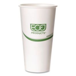 GreenStripe Hot Cups, 20 oz, Paper, White, 50/Pack, 20 Packs/Carton