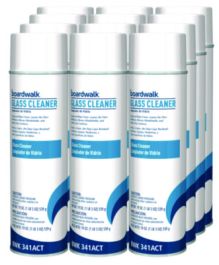 Heavy-Duty Glass Cleaner, Sweet Scent, 19 oz Aerosol Spray, 12/Carton