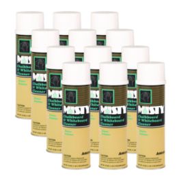 Chalkboard and Whiteboard Cleaner, 19 oz Aerosol Spray, 12/Carton