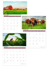 100% Recycled Farm Life Wall Calendar, 11 x 14, White/Multicolor Sheets, 12-Month (Jan-Dec): 2025