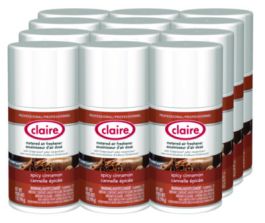 Metered Air Freshener, Cinnamon, 11 oz Aerosol Spray, 12/Carton