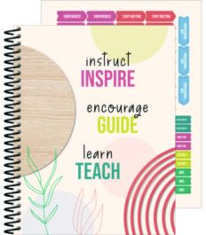 Teacher Planners, Weekly/Monthly, Two-Page Spread, 11 x 8.5, Multicolor Cover, True to You Theme