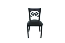 X Series Chair, Supports Up to 300 lb, 18" Seat Height, Black Seat, Black Back, Black Base