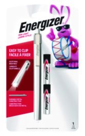 LED Pen Light, 2 AAA Batteries (Included), Silver/Black