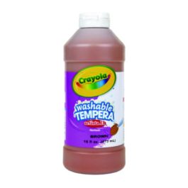 Artista II Washable Tempera Paint, Brown, 16 oz Bottle