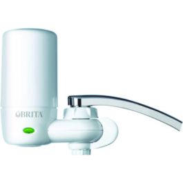 Water Faucet Mount Filtration System with 1 Elite Advanced Replacement Filter, White, 4/Carton