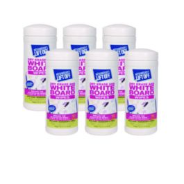 Dry Erase Cleaner Wipes, Cloth, 7 x 12, 40/Canister, 6 Canisters/Carton