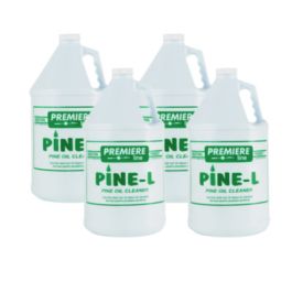 Premier Pine L Cleaner/Deodorizer, Pine Oil, 1 gal Bottle, 4/Carton