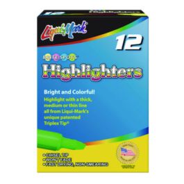 Tank Fluorescent Highlighter, Green Ink, Chisel Tip, Green Barrel, Dozen