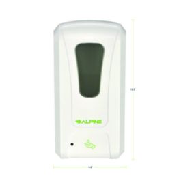 Wall Mount Automatic Foam Hand Sanitizer and Soap Dispenser, 40 oz, 4.48 x 6 x 11.1, White