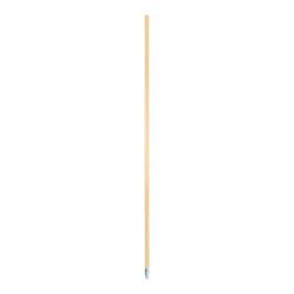 Metal Tip Threaded Hardwood Broom Handle, 0.94" dia x 60", Natural
