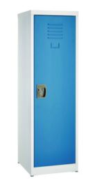Steel Storage Locker, 1 Compartment, 15 x 15 x 48, Blue