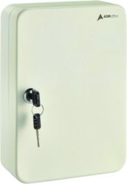 Steel Secure Key Cabinet with Key Lock, 48-Key, 7.1 x 3.1 x 10, Stainless Steel 304, White