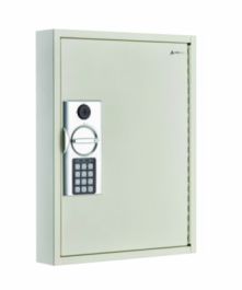 Steel Digital Lock Key Cabinet, 60-Key, 13 x 2.6 x 17, Stainless Steel 304, White