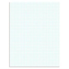 Quadrille Pads, Quadrille Rule (4 sq/in), 50 White (Heavyweight 20 lb Bond) 8.5 x 11 Sheets