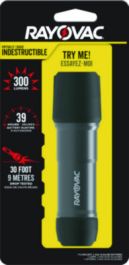 Virtually Indestructible LED Flashlight, 3 AAA Batteries (Included), Black