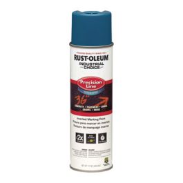 Industrial Choice M1800 System Water-Based Precision Line Marking Paint, Flat APWA Caution Blue, 17 oz Aerosol Can