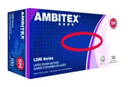 L200 Series Powder-Free Latex Gloves, 5 mil, Small, Cream, 100/Box