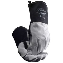 Cow Split FR Cotton Cuff MIG/Stick Welding Gloves, Gray, OS 1504-1