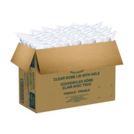 Plastic Dome Lid, Fits 32 oz Cold Cups, Clear, 25/Sleeve, 20 Sleeves/Carton