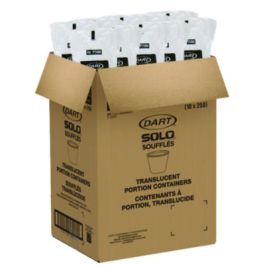 Portion Containers, 2.5 oz, Plastic, Translucent, 2,500/Carton
