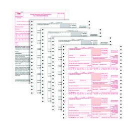 4-Part 1099-NEC Continuous Feed Tax Forms, Fiscal Year: 2024, Four-Part Carbonless, 8.5 x 5.5, 2 Forms/Sheet, 24 Forms Total