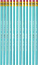 Col-Erase Pencil with Eraser, 0.7 mm, 2B, Non-Photo Blue Lead, Non-Photo Blue Barrel, Dozen