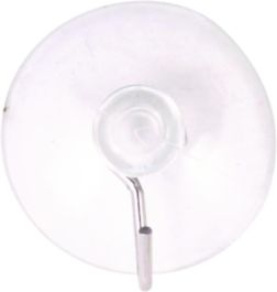 Suction Cup with Hook, Metal Silver Hook, 50/Box