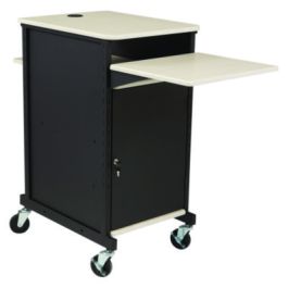 Jumbo Presentation Cart, 21 x 33 x 40, Ivory/Black