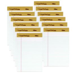 "The Legal Pad" Plus Ruled Perforated Pads with 40 pt. Back, Narrow Rule, 50 White 5 x 8 Sheets, Dozen
