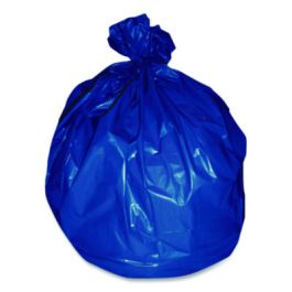Linear Low-Density Can Liners for Recyclable Waste, 45 gal, 1.3 mil, 40" x 46", Blue, Flat Pack, 100/Carton