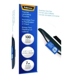 Laminating Pouches, 7 mil, 3.75" x 2.25", Clear Gloss, 100/Pack