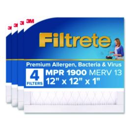 High Performance Air Filter, 12 x 12, 4/Carton