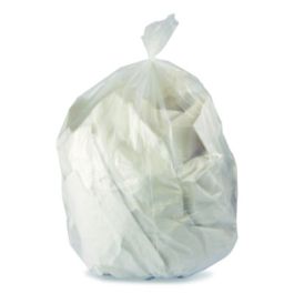 Linear Low-Density Can Liners with Dual-Dispense Box, 55 gal, 1.3 mil, 40" x 53", Clear, 100/Carton