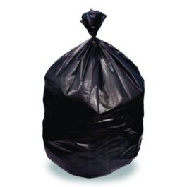 Linear Low Density Can Liners, 56 gal, 1.5 mil, 46' x 50", Black, 100/Carton