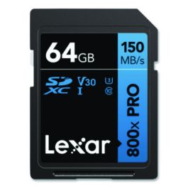 High-Performance PRO BLUE Series SDXC Memory Card, UHS-I V30 U1 Class 10, 64GB