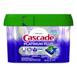 Platinum Plus ActionPacs Dishwasher Detergent Pods, Fresh Scent, 20.7 oz Tub, 38/Pack