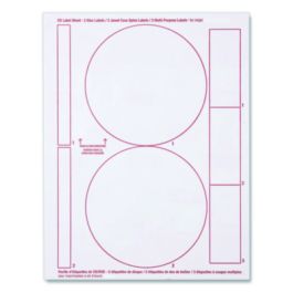 Inkjet Media Labels, Matte White, 50 Sheets/Pack