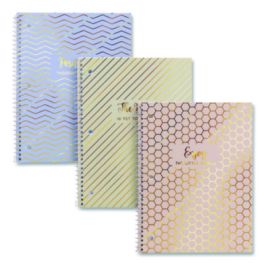 1-Subject Notebook, Medium/College Rule, Assorted Haze Cover Colors, (50) 10.5 x 8 Sheets, 3/Pack