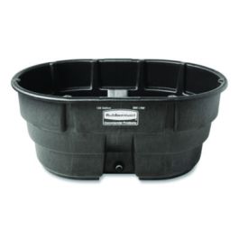 Stock Tank, 150 gal, 39" x 58" x 25", Polyethylene, Black
