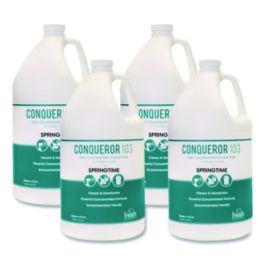 Conqueror 103 Odor Counteractant Concentrate, Springtime, 1 gal Bottle, 4/Carton