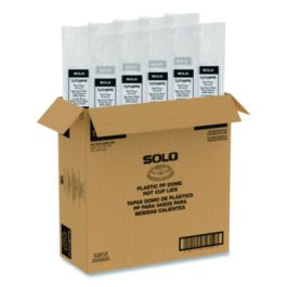 Traveler Cappuccino Style Dome Lid, Fits 10 oz to 24 oz Hot Cups, White, 95 Lids/Sleeve, 10 Sleeves/Carton