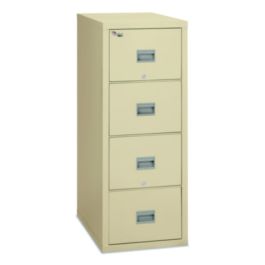 Patriot by FireKing Insulated Fire File, 1-Hour Fire Protection, 4 Letter-Size File Drawers, Parchment, 17.75 x 31.63 x 52.75