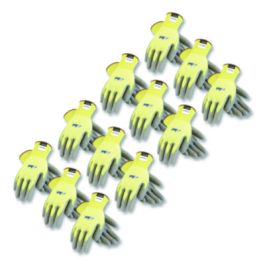 G-Tek KEV Cut-Resistant Seamless-Knit Gloves, Large (Size 9), Yellow/Gray, 12 Pairs