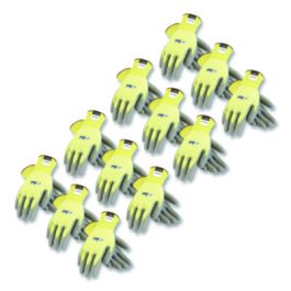 G-Tek KEV Cut-Resistant Seamless-Knit Gloves, Medium (Size 8), Yellow/Gray, 12 Pairs